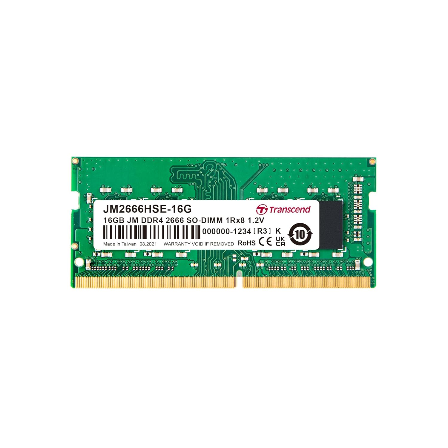 Transcend JetRam Memory DDR4 2666MHz SO-DIMM Laptop RAM | 1Rx8, CL19, 1.2V | 4GB, 8GB, 16GB Transcend JetRam Memory DDR4 2666MHz SO-DIMM Laptop RAM | 1Rx8, CL19, 1.2V | 4GB, 8GB, 16GB